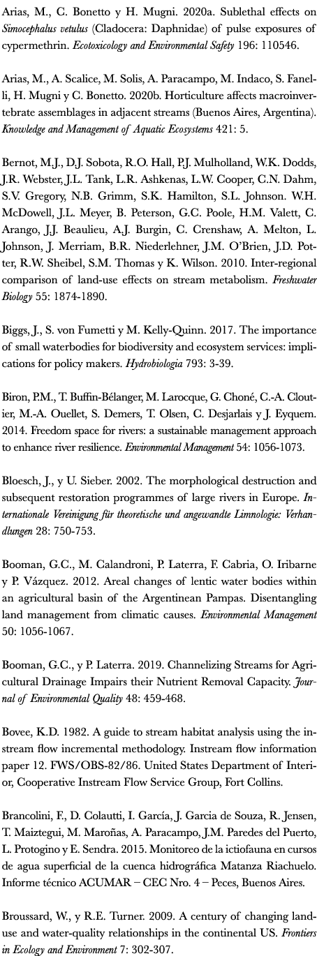 Arias, M., C. Bonetto y H. Mugni. 2020a. Sublethal effects on Simocephalus vetulus (Cladocera: Daphnidae) of pulse ex...