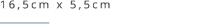 16,5cm x 5,5cm ￼ 