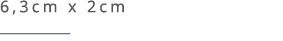 6,3cm x 2cm ￼ 
