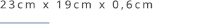 23cm x 19cm x 0,6cm ￼ 